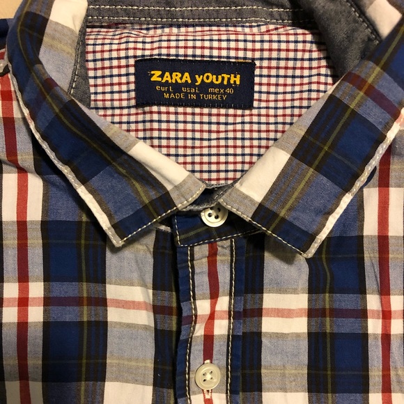 Short sleeve check shirt for teens - Picture 4 of 4